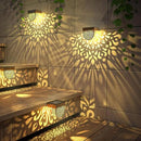 Solar Fence Lights 6 Pack Solar Deck Lights Outdoor Waterproof LED Solar Powered Step Lights Wall Lights Outdoor Decorations Warm Yellow Light Decorative Lighting for, Front Door, Backyard (Gold) by GreenHaven Gardens