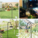 Shepherd Hooks Outdoor 48 Inches for Lanterns Heavy Duty Shepherd Stand Plant Hanger Yard Hooks for Solar Lights,Bird Feeder,Wedding,Mason Jar,Planter Pot,Adjustable Height by CozyNest Decor