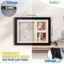 Baby Footprint and Hand Print Kit - Keepsake Frame, Nursery Picture Frames, New Mom Gifts, Newborn Essentials, Baby Shower Gifts (Jet Black) by TinyTreasures Baby Boutique