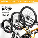 Swivel Bike Wall Mount, Vertical Bicycle Hook Hangers, Can Hold Up to 77 lbs, Cycle Wall Hanger for 16-29 Inch Diameter Wheels by GreenHaven Gardens