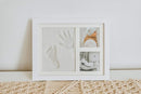 Baby Hand & Footprint Frame Keepsake Kit | Capture Milestone Moments with Safe Clay, Stencil Set & Wood Frame | Perfect Newborn Gift for Baby Showers | White by TinyTreasures Baby Boutique