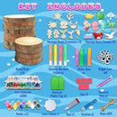 klmars Mermaid Themed Wooden Painting Kit-Glow in The Dark-Arts & Crafts Gifts for Kids Girls Ages 6-12-Wood Slice Craft Activities Kits -Mermaid Art Toys for Kids Christmas Gifts by TinyTreasures Baby Boutique