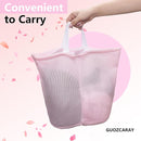 2 Pcs Special Zoning laundry bag for delicates with handles mesh laundry bags washing machine laundry totes travel storage and sorting bag (Pink2) by TinyTreasures Baby Boutique