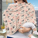 Binienty Cute Bulldog Print Baby Car Seat Canopy Cover Multi Use Nursing Cover for Newborn Boys Girls Soft Breathable Newborn Carrier/Stroller/Shopping Car by TinyTreasures Baby Boutique
