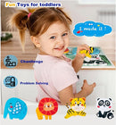Wooden Toddler Puzzles Age 2-3,Montessori Toys for 2 3 Years Old Boys Girls, Jungle Puzzles for Toddlers 2-4, Toddler Toys Educational Learning Gifts for 2-3 by TinyTreasures Baby Boutique