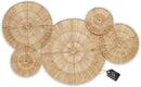 CHI AN HOME 18 Inch Boho Wall Decor – Set of 5 Woven Jute Wall Baskets, Boho Wall Art & Decorative Basket Set, Farmhouse Wall Hanging, Handwoven Wall Plates for Living Room, Bedroom – 18", 14", 11", 8", 7" by GreenHaven Gardens