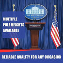 Super Tough Indoor Flag Pole kit 9ft - Parade Ball - Gold Texture Base - Aluminum Flagpole with Brass Finish - Heavy Duty Inside House Flagstaff - Interior Shaft and Stand - No Ensign Included by GreenHaven Gardens