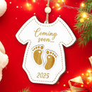 Christmas Pregnancy Announcement Ornament - New Baby Coming Soon 2025 Ornaments, Pregnant Christmas Ornament 2024 for Husband Mom, Expecting Parents to Be Gifts Baby Announcement Ideas by TinyTreasures Baby Boutique