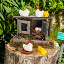 Nicunom 20Pcs Miniature Retro Wooden Chick Coop, Mini Family Chickens, Hen, Chick, Egg, Chicken Nest Ornament for Fairy Garden Accessories, Micro Landscape Lawn Decor by GreenHaven Gardens