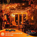 JMEXSUSS 2 Pack Solar Halloween Lights, 33ft 100 LED Outdoor Waterproof Orange Solar Lights for Tree Yard Patio Garden Halloween Thanksgiving Decorations by GreenHaven Gardens