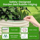 Raised Garden Beds 8 X 2 X 1.4Ft, Galvanized Raised Garden Beds Outdoor Planter Box for Vegetables, Gardening, Flowers, Fruits etc (Ivory) by GreenHaven Gardens