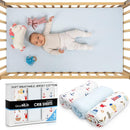 GROW WILD Nautical & Ships Baby Crib Sheets for Boys (3 Pack) - Jersey Knit Fitted Sheet (52" x 28"), Toddler Bedding Set & Baby Boy Crib Bedding Set, Anchors and Ships with Stripes by TinyTreasures Baby Boutique
