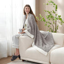 Snuggle Sac Grey Throw XL Blanket, Super Soft Warm Oversized Throw Knit Blankets Fuzzy Plush, Dark Grey, 50x70 inches by TinyTreasures Baby Boutique