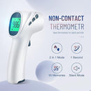 Touchless Thermometer for Adults, Digital Infrared Thermometer Gun with Fever Alarm, Forehead and Object 2 in 1 Mode, Fast Accurate Results (Gray) by TinyTreasures Baby Boutique