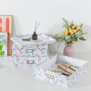 Soul & Lane Floral Decorative Storage Boxes With Lids, Set of 3 Pretty Nesting Cardboard Letter Storage Boxes for Photos, Documents, Scrapbooks, Keepsakes, Memories by TinyTreasures Baby Boutique