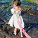 Accmor 3 in1 Toddler Harness Leash with Anti Lost Wrist Link, Harness Leash for Toddlers, Baby Leash, Child Walking Harness Kids Leash Wristband Rope Belt with Lock for Girls to Outdoor Travel (Pink) by TinyTreasures Baby Boutique