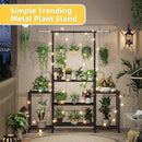 Simple Trending Plant Stand Indoor Outdoor, Metal 3 Tier Tall Hanging Plant Shelf for Multiple Flower Planter Large Heavy Duty Ladder Plant Holder for Garden, Black by GreenHaven Gardens
