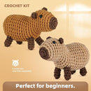 MOREJMTT Crochet Kit for Beginners, Learn to Crochet, Include Easy Knitting Soft Yarn, Step-by-Step Video Tutorial, Hook, Holiday Birthday Gift for Adults and Kids(2 Pack Capybara) by TinyTreasures Baby Boutique