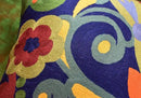 Blue Floral Pillow Cover | Navy Flower Throw Pillow | Outdoor Suzani Cushions | Hand Embroidered Chair Cushion | Wool Size - 18x18 by CozyNest Decor