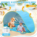 Baby Beach Tent-2 Pools Pop Up UPF 50+ Sunshade with Carry Bag, Portable for Travel,Beach,Camping,Indoor by TinyTreasures Baby Boutique