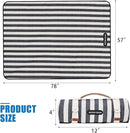 Picnic Blankets Outdoor Extra Large - Waterproof Picnic Blanket with Carry Strap | Machine Washable Picnic Mat with Sandproof Backing for Park,Grass,Hiking,Travel,Concerts,Indoor(Aegean Blue) by TinyTreasures Baby Boutique