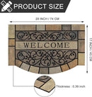 CHICHIC Door Mat Welcome Mat 17x 29 Inch Front Door Mat Outdoors for Home Entrance Outdoors Mat for Outside Entry Way Doormat Entry Rugs, Heavy Duty Non Slip Rubber Back Low Profile,Vine by CozyNest Decor