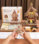ROKR Cuckoo Clock Mechanical 3D Wooden Puzzle Kit for Adults, DIY Wooden Clock Model Building Set, Unique Home Decor Gift for Women Men by TinyTreasures Baby Boutique