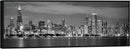 Wieco Art Framed Wall Art Chicago City Center Skyline Black and White Wall Decor Canvas Prints Modern Cityscape Wall Decorations for Living Room Pictures for Bedroom Decorations by CozyNest Decor