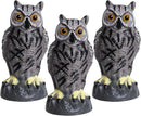 Galashield Owl Decoy | Plastic Owls to Scare Birds Away | Owl Statue for Garden & Outdoors - Pack of 3 by GreenHaven Gardens