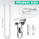 2 Set Hammock Hanging with Swing Chain 1200 LB Capacity Heavy Duty Swing Hangers 360° Swivel Hammock Hanger Kit for Hanging Hammock Chair Tree Yoga by GreenHaven Gardens