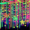 508ft UV Neon Paper Garland Crepe Streamers Glow in The Dark Party Supplies Garland Neon Party Decorations Streamers for Blacklight Reactive Fluorescent Wedding Birthday Party Decorations by TinyTreasures Baby Boutique