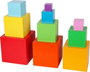 TOWO Wooden Stacking Boxes Rainbow Colours-Nesting and Sorting Cups Blocks for Toddlers-Stacking Cubes Educational Learning Toys for 2 Years Old Montessori Materials by TinyTreasures Baby Boutique