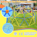 Gardenature 10FT Climbing Dome, Outdoor Jungle Gym for Kids, Geometric Dome Climber Supporting 880 Lbs Anti-Rust Metal Outdoor Play Structure ASTM Approved Blue & Yellow by TinyTreasures Baby Boutique