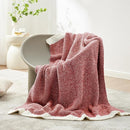 Snuggle Sac Christmas Red Blanket Twin Size, Ultra Soft Warm Fuzzy Knit Blanket Throws Dupes for Couch,Sofa, Bed, Heather Red, 60x80 inches by TinyTreasures Baby Boutique