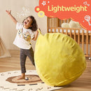 Bean Bag Chairs Teardrop Bean Bag Chair Beanbag Chair with Memory Foam Filled Machine Washable Cover for Living Room, Bedroom (Small,Yellow) by TinyTreasures Baby Boutique