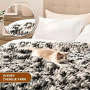 L'AGRATY Chunky Knit Blanket Throw: 50''x60'' Chenille Chunky Knitted Throw Blankets for Bed Couch - Handmade Thick Cable Knit Blanket - Large Crochet Rope Blankets for Home Decor by CozyNest Decor