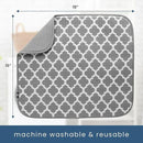 S&T INC. Dish Drying Mat, 16” x 18”, Absorbent Microfiber Kitchen Counter Mat, Dish Drying Pad for Dishes, Utensils, Pots and Pans, Large, White Trellis by CozyNest Decor