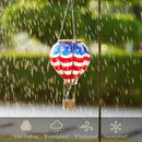 TERESA'S COLLECTIONS America Fourth of July Decorations, Hot Air Balloon Solar Lantern for Garden Decor,Gifts for Women + Memorial Day 17.7'' Hot Air Balloon Solar Lantern by GreenHaven Gardens