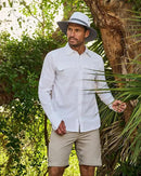 Men's Shapeable Wide Brim Hat - UPF 50 Sun Protection - Maximum Coverage on Your Next Adventure - Sun Fearless Leo Hat by GreenHaven Gardens
