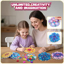 Flower Bouquet Art Craft Kit, Poke DIY Creative Activity Kit with with 6 Flowers & 6 Light Strings, Mess-Free Fun for Girls & Boys, Fun & Educational Kids Craft Gift for Girls Boys Ages 4, 5, 6, 7, 8+ by TinyTreasures Baby Boutique