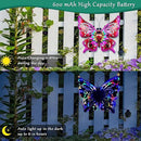 Solar Garden Light, Metal Butterfly Wall Art, 19" Large Hanging Decor for Garden Patio Fences Porch Yard Art Outdoor Wall Decor, Weatherproof Decorative Lighting, Housewarming Wedding Birthday Gift by CozyNest Decor