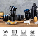 GBHOME 16oz Coffee Mugs Set of 6, Large Ceramic Coffee Mugs for Man, Woman, Dad, Mom, Modern Coffee Mugs Set with handle for Tea/Latte/Cappuccino/Milk/Cocoa. Dishwasher&Microwave Safe,Blue by CozyNest Decor