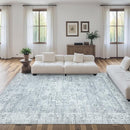 LIVEBOX Washable Area Rug 9x12 Rugs for Living Room Bedroom, Non-Slip Boho Neutral Carpet for Dining Room Office, Low-Pile Farmhouse Soft Carpets for Kids Nursery Room Playroom, Grey by TinyTreasures Baby Boutique