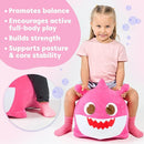 JITTERYGIT Baby Shark Bouncy Hopper - Musical Plush Toy for Kids and Toddlers - Mommy Shark (Pink) by TinyTreasures Baby Boutique