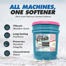 Ultra Fresh 5 Gallon Platinum Fabric Softener for All Machine Types, Liquid Laundry Softener, Up to 640 Loads, Spring Fresh