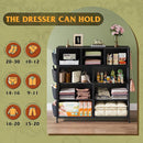 WLIVE Dresser for Bedroom with 10 Drawers, Fabric Dresser Chest of Drawers with Side Pockets and Hooks, Sturdy Metal Frame, Drawers Organizer Unit for Room, Hallway, Charcoal Black Wood Grain Print by TinyTreasures Baby Boutique