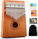 Kalimba Thumb Piano,YUNDIE Portable 17 Keys Mbira Finger Piano with Tune Hammer and Study Instruction,Musical Instruments Birthday Gift for Kid Adult Beginners Professional(Brown) by TinyTreasures Baby Boutique