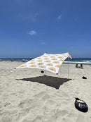 Neso Tents Beach Tent with Sand Anchor, Portable Canopy Sunshade - 7' x 7' - Patented Reinforced Corners (Sunshine) by TinyTreasures Baby Boutique