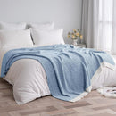 MIULEE Super Soft Throw Blanket for Couch, Blue Cozy Fluffy Warm Blankets Knit Throw Blankets for Sofa, Bed, Chair, Living Room, Camping, Picnic, 50 x 60 inch by CozyNest Decor