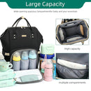 Diaper Bag Backpack, Diaper Bags for Baby Girls Boys, Baby Bags for Moms Dads, Nappy Changing Bag with Insulated Pockets,Multi-functional Waterproof Backpack with Stroller straps-Black by TinyTreasures Baby Boutique